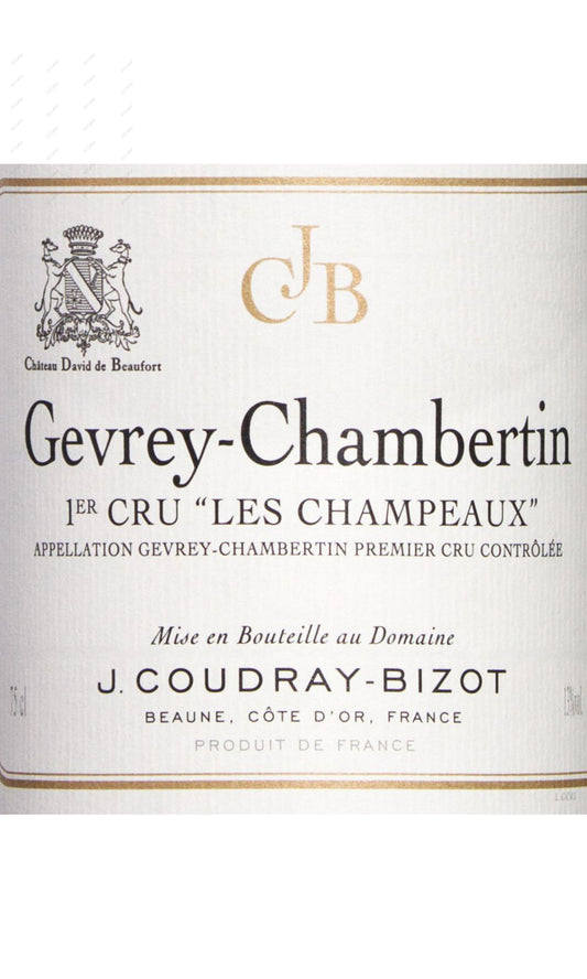 Chateau de Beaufort, J. Coudray-Bizot, Gevrey-Chambertin, Champeaux, 1er Cru
