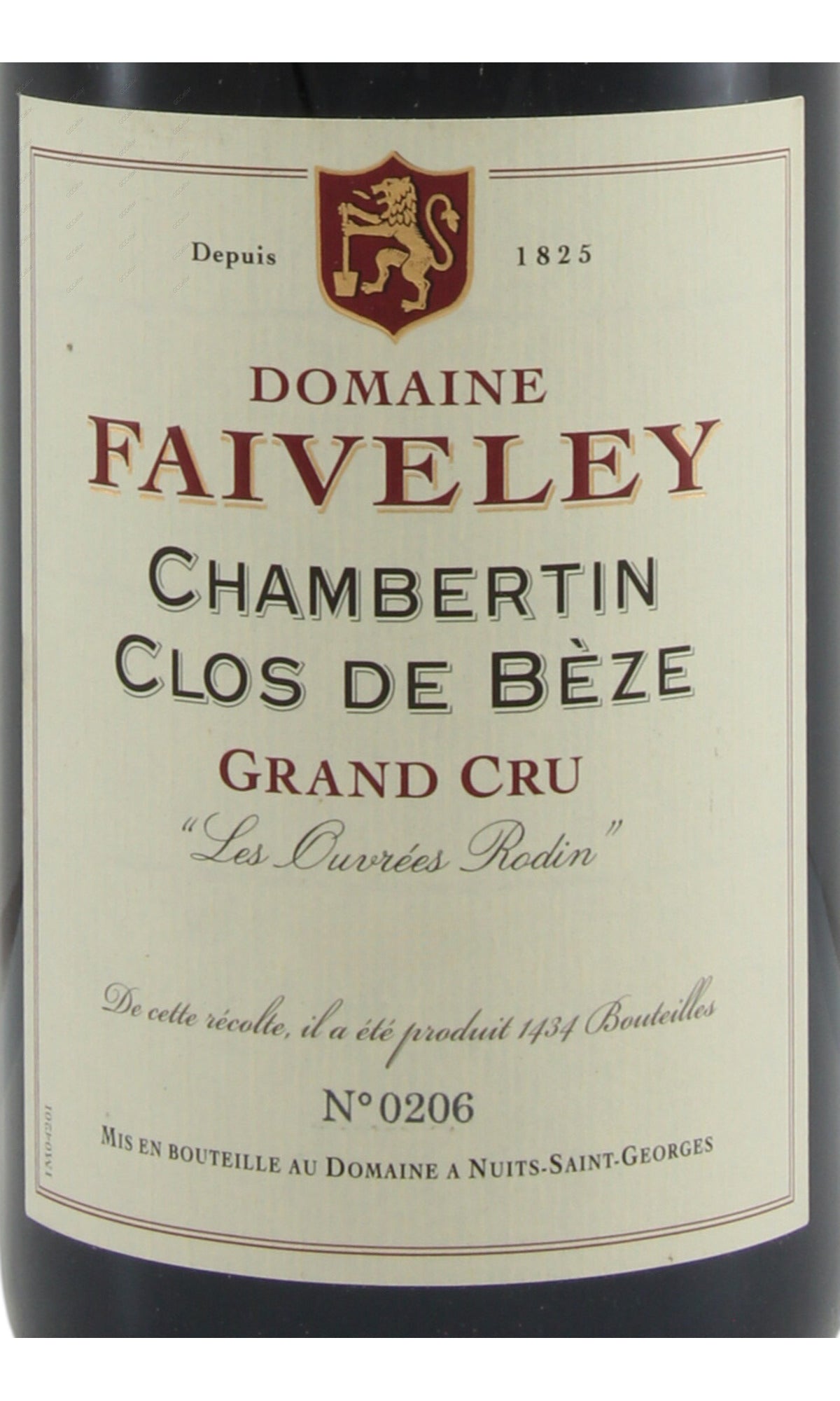 Domaine Faiveley Chambertin Clos de Beze Les Ouvrees Rodin Grand Cru
