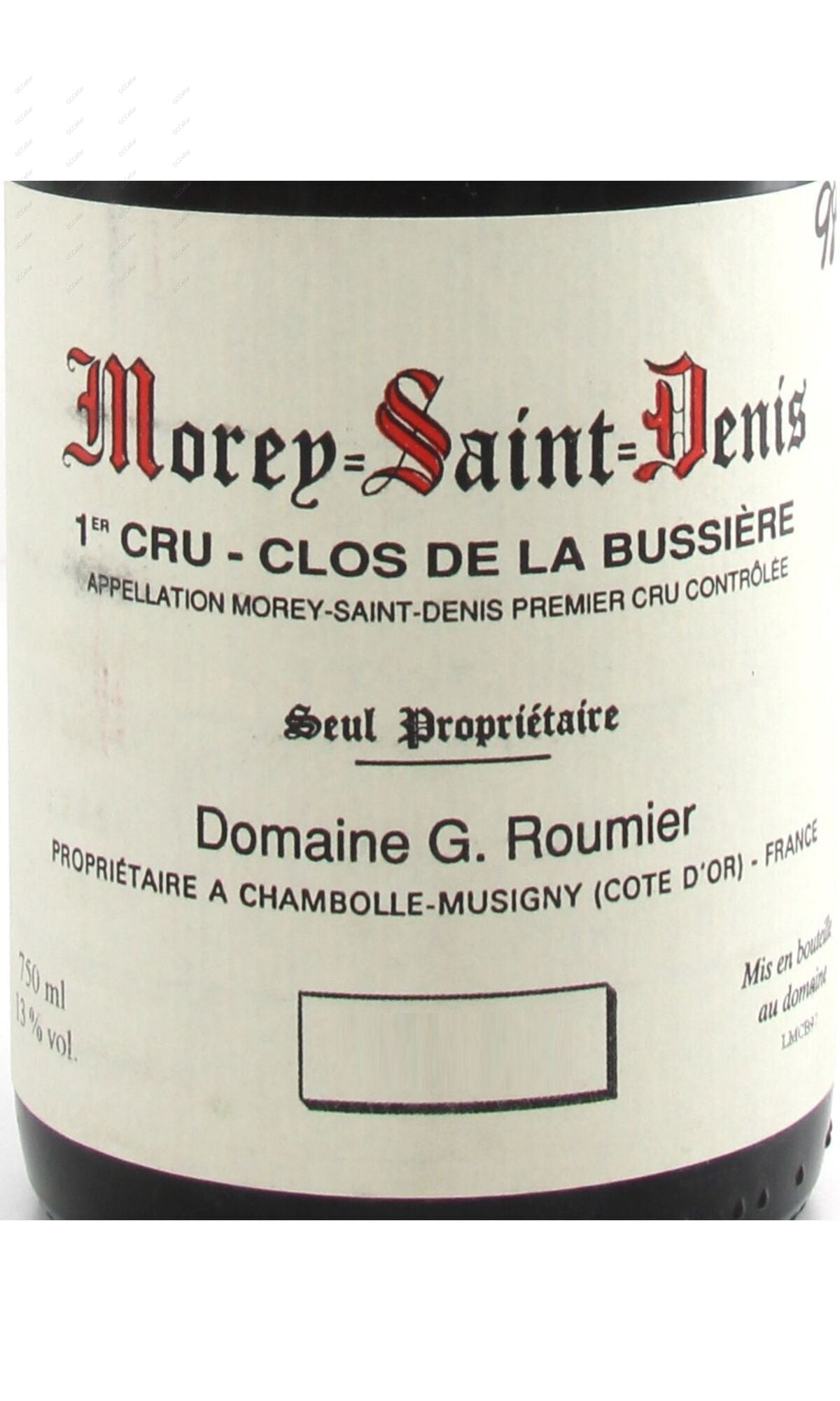 GRMBS-A2015 Georges Roumier, Morey St. Denis, Clos de la Bussiere, 1er Cru 喬治盧米耶酒莊 摩利聖丹尼 貝西埃 一級園 750ml