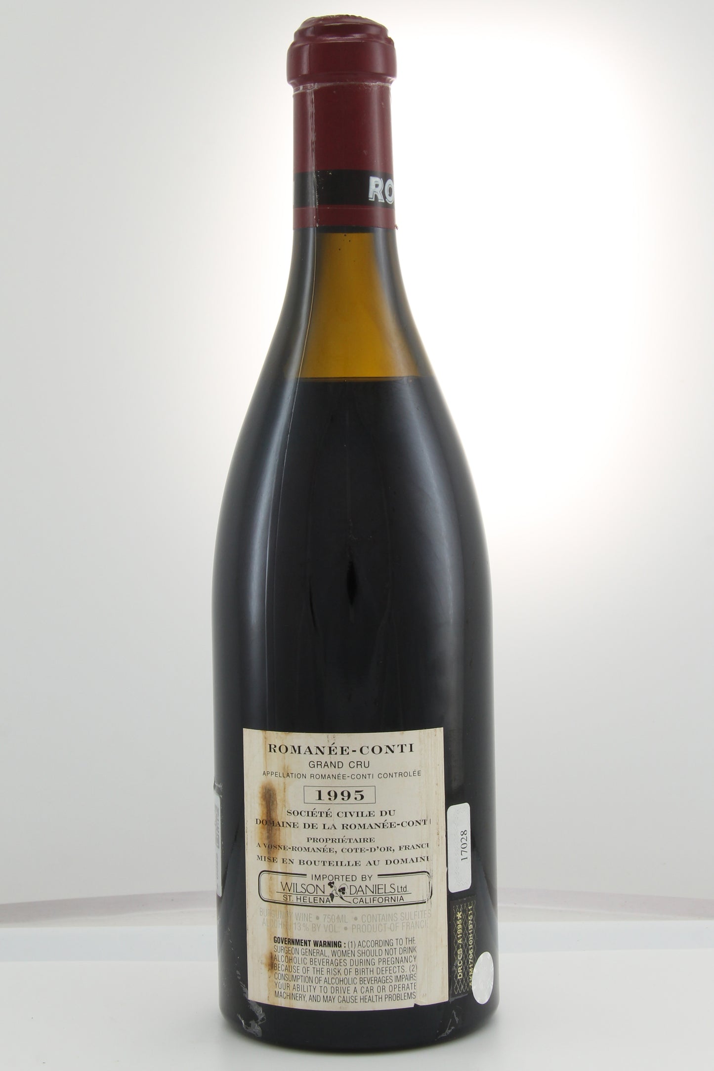 DRCCS-A1995*-R17028 DRC - Romanee Conti* DRC 羅曼尼康帝* 750ml