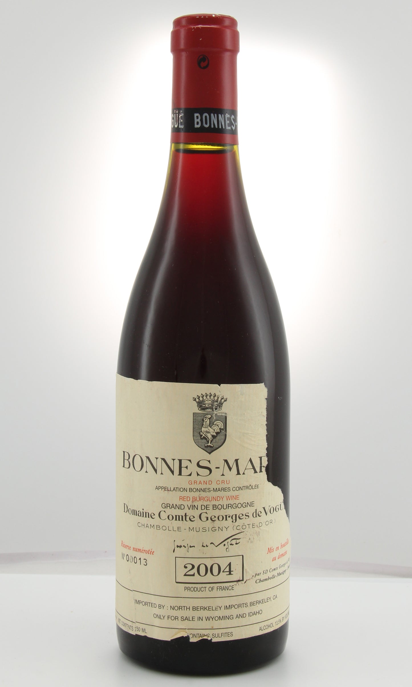 CVBMS-A2004*c-R23018 Comte Georges de Vogue, Bonnes Mares, Grand Cru*c 胡姬酒莊 柏內瑪爾特級園*c 750ml