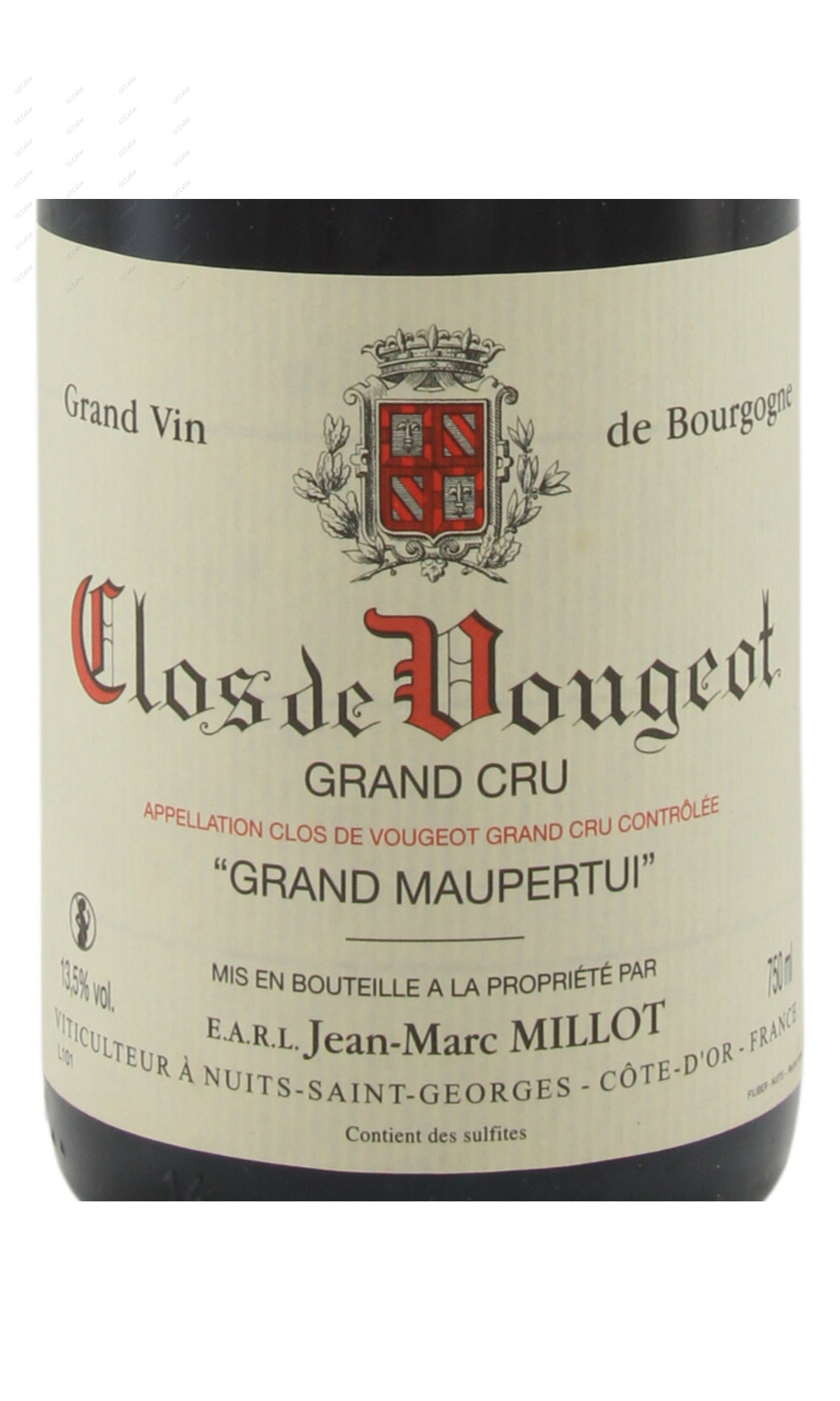 Jean Marc Millot, Clos de Vougeot, Grand Cru, Grand Maupertui
