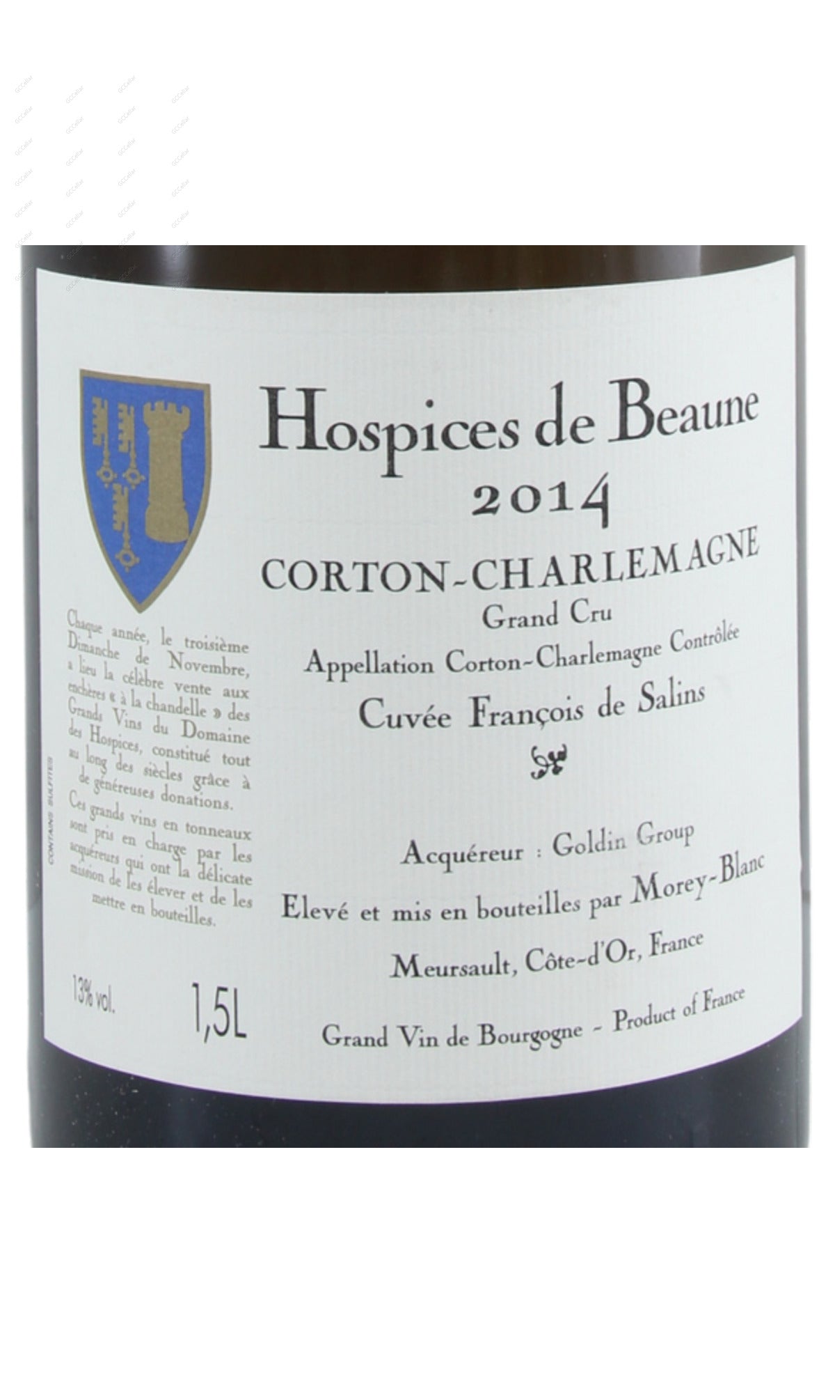Maison Morey Blanc, Hospices de Beaune, Corton-Charlemagne Grand Cru, Cuvee Francois de Salin