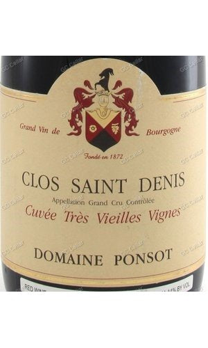 Ponsot, Clos St Denis Grand Cru, Cuvee Vieilles Vigne