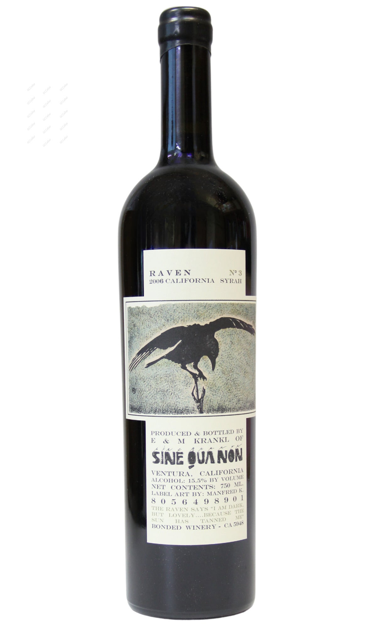 SQVCS-A2006 Sine Qua Non, Raven Series #3 Syrah 辛寬隆 渡鴉 #3 750ml