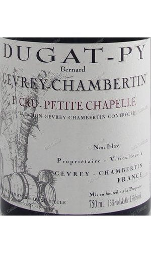 BDGPC-A2015 Bernard Dugat-Py, Gevrey Chambertin, Petite Chapelle, 1er Cru 彼拉德杜加特派酒莊 哲維香貝丹 小教堂 一級園 750ml