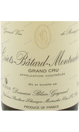 BGNCB-A2009-W Blain Gagnard, Criots Batard Montrachet, Grand Cru 布蘭佳亞酒莊 克利特巴塔蒙哈榭特級園 白酒 750ml