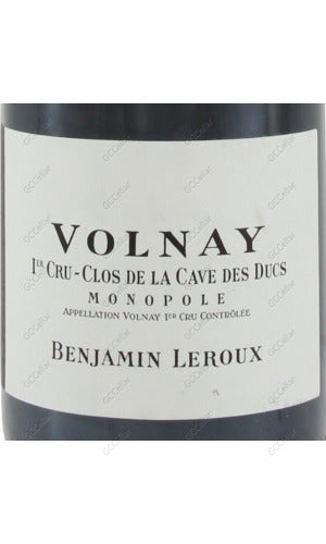 BJLCD-A2009 Benjamin Leroux, Volnay, Clos de la Cave des Ducs, 1er Cru, Monopole 班傑明拉魯酒商 華納 公爵之窖一級獨佔園 750ml