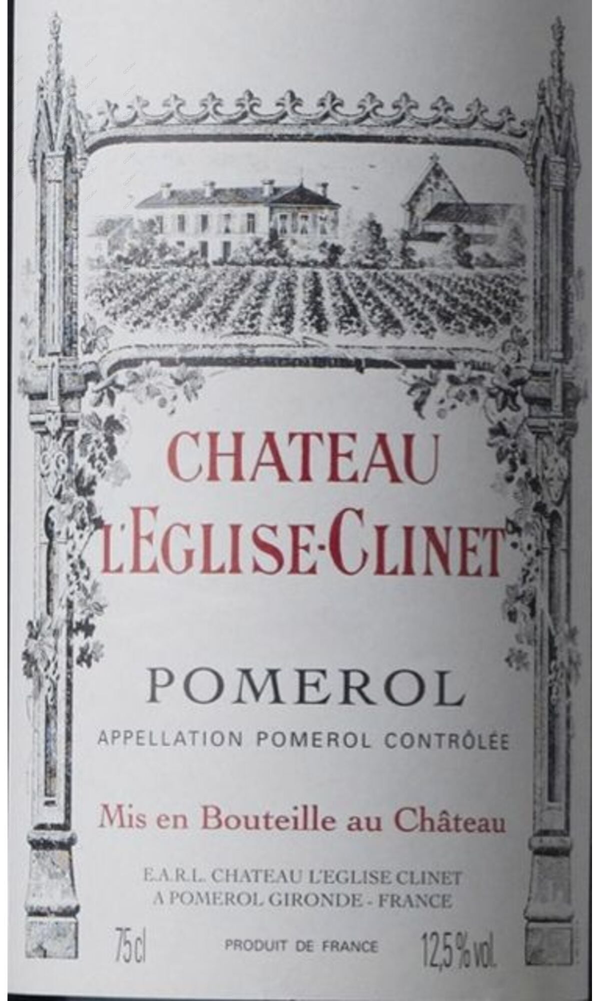 CLNES-A2007 Chateau L'Eglise Clinet 克里奈教堂酒莊 750ml