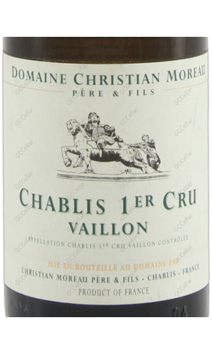 CTMVN-A2018H-W Christian Moreau Pere & Fils, Chablis, Vaillons, 1er Cru 基斯汀莫羅酒莊 夏布利 外龍一級園 白酒 375ml