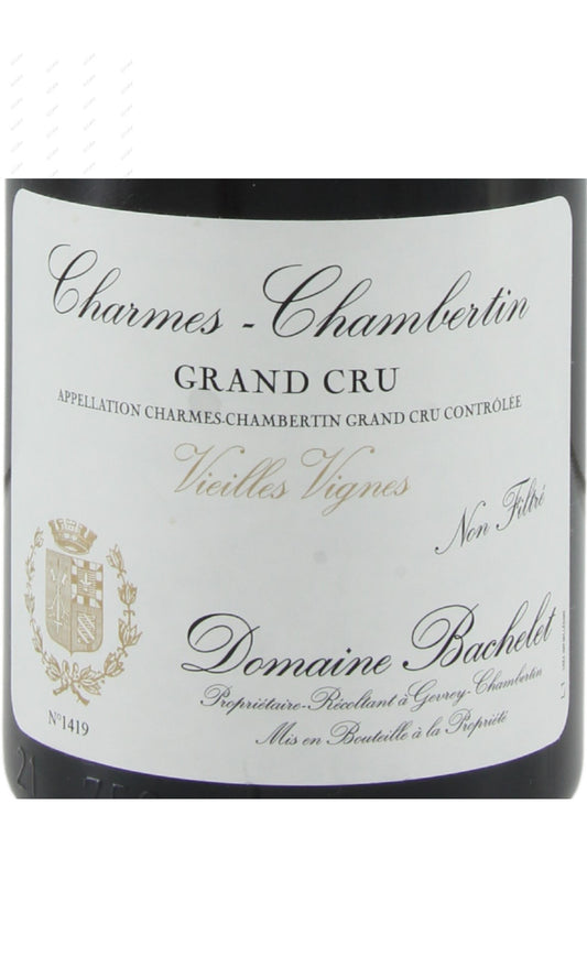DBCCS-A2008 Bachelet, Charmes Chambertin, Grand Cru, VV Non-Filtre 芭雪麗酒莊 莎美香貝丹特級園 老樹 未濾 750ml