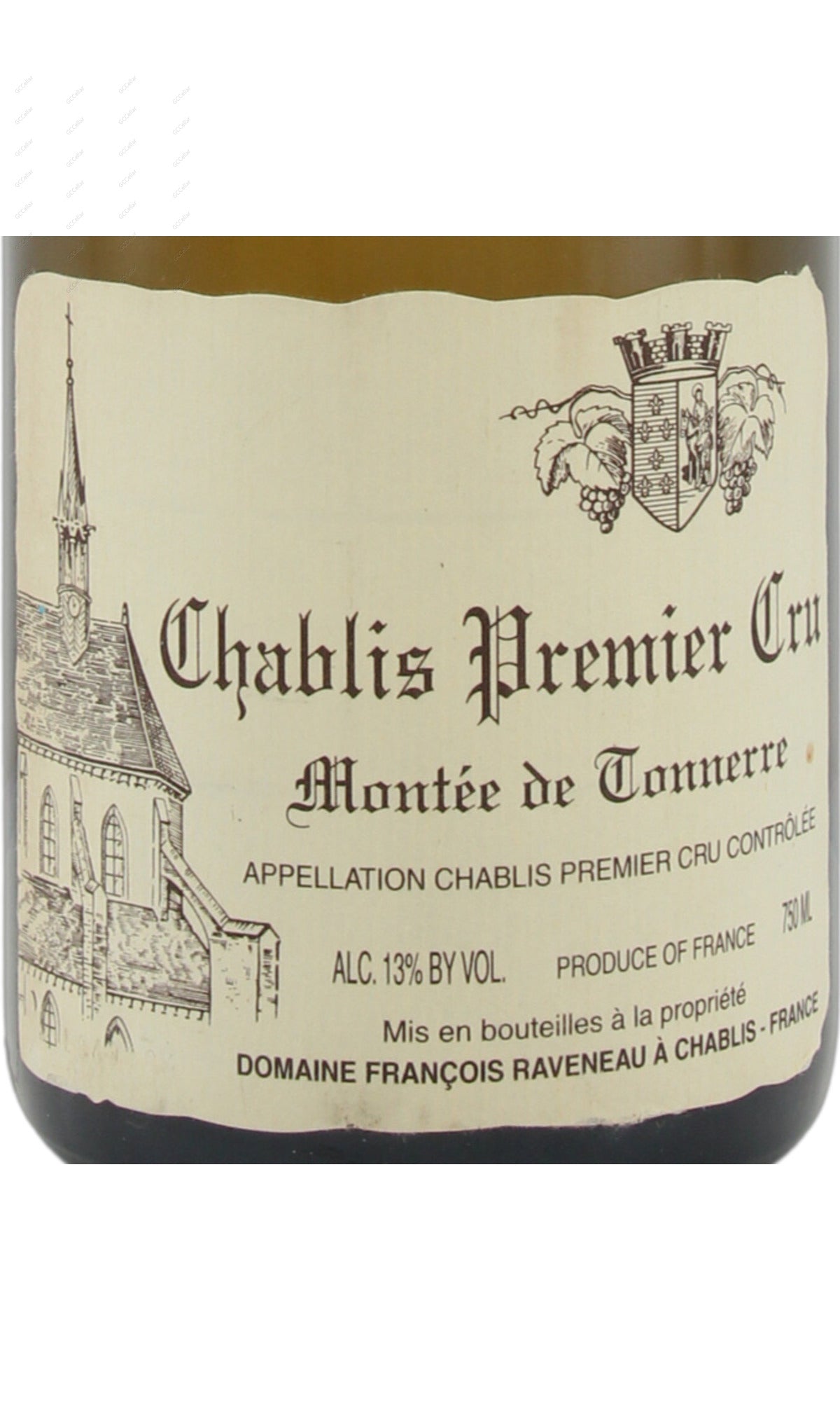 FCRMT-A2008-W Francois Raveneau, Chablis, Montee de Tonnerre, 1er Cru 富朗哥拉維利酒莊 夏布利 湯尼爾一級園 白酒 750ml
