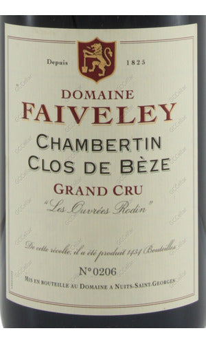 FVLOR-A2018 Domaine Faiveley Chambertin Clos de Beze Les Ouvrees Rodin Grand Cru 花萊麗酒莊 香貝丹貝茲 羅丹特級園 750ml