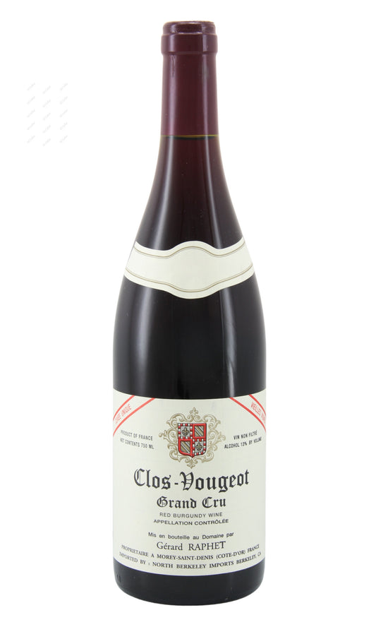 Gerard Raphet, Clos Vougeot, Grand Cru, Cuvee unique