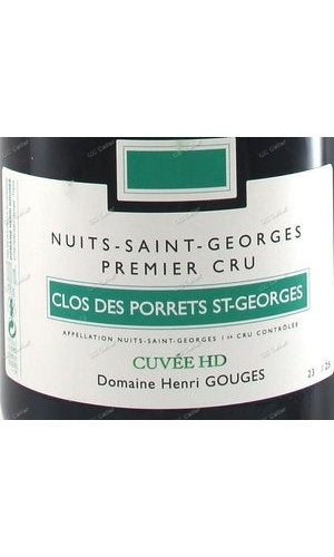 HGSPG-A2017D Henri Gouges, NSG, Clos des Porrets St-Georges, 1er Cru, Cuvee HD 亨利古基酒莊 夜聖喬治 波赫聖喬治 一級園 忘年佳釀 3L