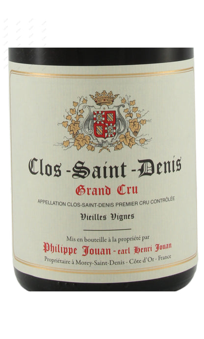 Henri & Philippe Jouan, Clos St Denis, Grand Cru, VV