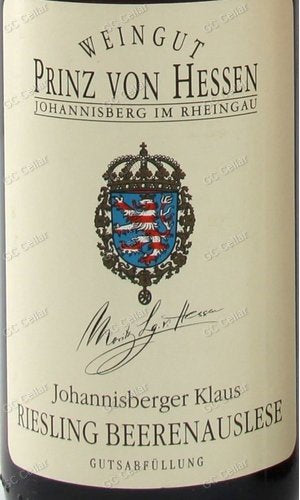 HSJKS-A2000H-S Prinz von Hessen, Johannisberger Klaus, Riesling, Beerenauslese 黑森王子酒莊 約翰尼斯伯格克勞斯 雷司令 BA 甜酒 375ml