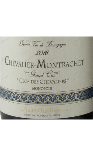 JCTCV-A2016-W Jean Chartron, Chevalier Montrachet, Clos des Chevaliers, Grand Cru, Monopole 夏爾桐酒莊 騎士蒙哈榭 騎士特級獨佔園 白酒 750ml