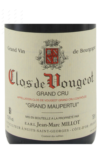 Jean Marc Millot, Clos de Vougeot, Grand Cru, Grand Maupertui