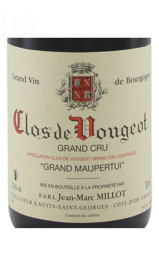 Jean Marc Millot, Clos de Vougeot, Grand Cru, Grand Maupertui