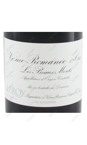 LRVMS-A1996 Leroy, Vosne Romanee, Les Beaux Monts, 1er Cru 勒樺酒莊 維森羅曼尼 秀峰一級園 750ml