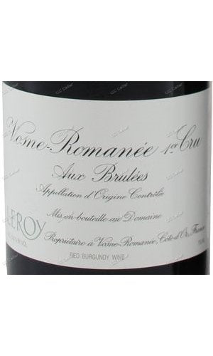 LRYVB-A2015 Leroy, Vosne Romanee, Les Brulees, 1er Cru 勒樺酒莊 維森羅曼尼 布魯利 一級園 750ml