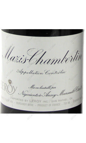 MLYMC-A1986 Maison Leroy, Mazis Chambertin Grand Cru 勒樺(白頭)酒商 馬斯香貝丹特級園 750ml