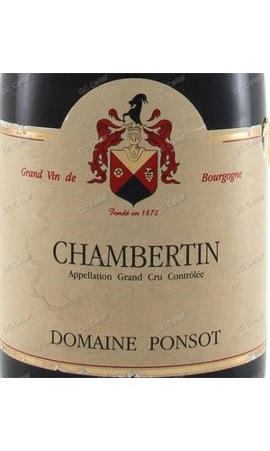 PSTCT-A2008 Ponsot, Chambertin Grand Cru 彭索酒莊 香貝丹特級園 750ml