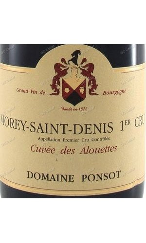 PSTMA-A2017 Ponsot, Morey St Denis, 1er Cru, Cuvee des Alouettes 彭索酒莊 摩利聖丹尼 一級園 雅盧耶佳酿 750ml