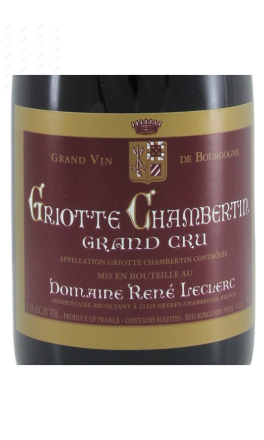 Rene Leclerc, Griotte Chambertin, Grand Cru