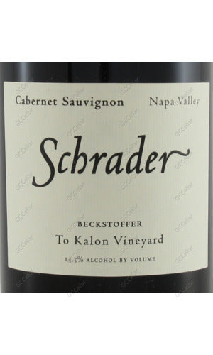 SDBKS-A2012 Schrader, Beckstoffer To Kalon Vineyard, Cabernet Sauvignon 沙德(噴火龍)酒莊 貝克托福喀龍園 赤霞珠 750ml