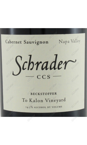 SDCCS-A2011 Schrader, Beckstoffer To Kalon Vineyard CCS, Cabernet Sauvignon 沙德(噴火龍)酒莊 貝克托福喀龍園 CCS 赤霞珠 750ml