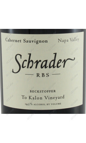 SDRBS-A2017 Schrader, Beckstoffer To Kalon Vineyard, RBS, Cabernet Sauvignon 沙德(噴火龍)酒莊 貝克托福喀龍園 RBS 赤霞珠 750ml