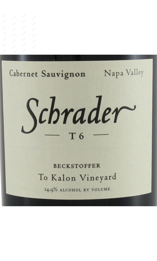 SDTSS-A2012 Schrader, Beckstoffer To Kalon Vineyard, T6, Cabernet Sauvignon 沙德(噴火龍)酒莊 貝克托福喀龍園 T6 赤霞珠 750ml