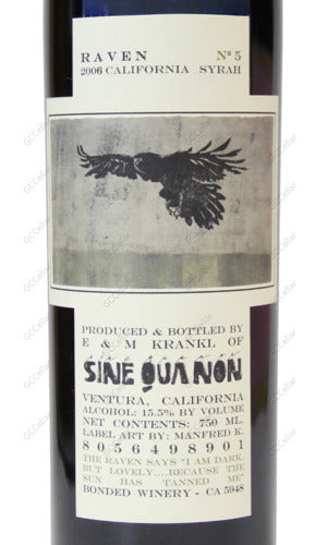 SQVES-A2006 Sine Qua Non, Raven Series #5 Syrah 辛寬隆 渡鴉 #5 750ml