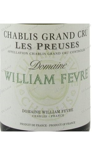 WLFPU-A2012-W William Fevre, Chablis, Les Preuses, Grand Cru 威廉熱夜酒莊 夏布利 貝斯特級園 白酒 750ml